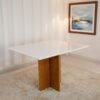 Mesa Salinas 90 (Tampo Dakota c/vidro) Cinamomo/Off White - CEL MOVEIS
