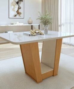 Mesa Apogeu (Tampo Maxi) 120 Amêndoa Clean/Off White - LOPAS