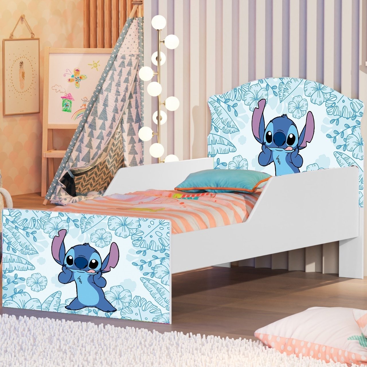 Mini Cama Juvenil Lívia (Menina/Menino) Stitch 4041118 - MADEC MÓVEIS