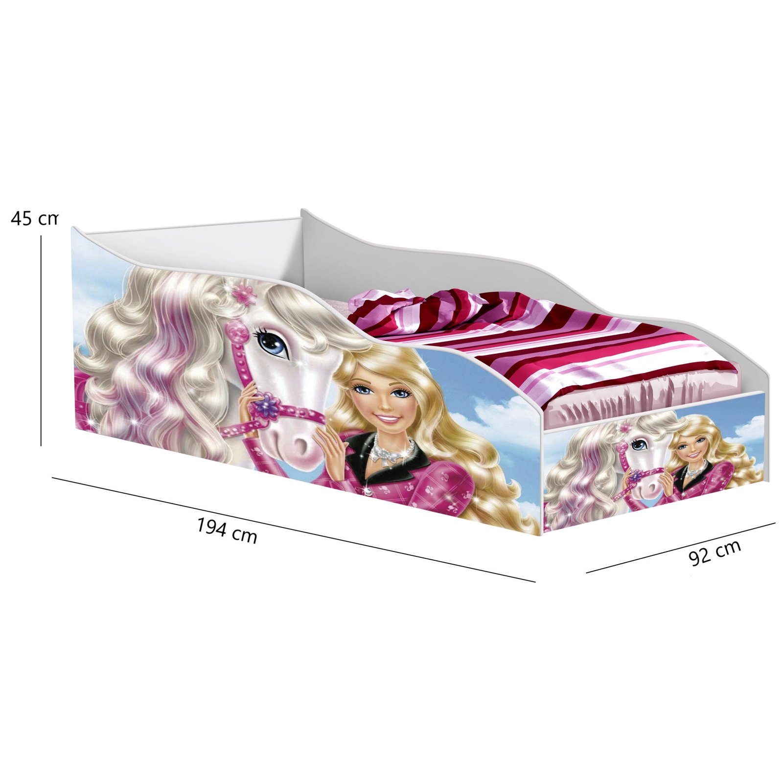 Cama Solteiro Carro Barbie Cod.500 - GABRIELLI - Imagem 2