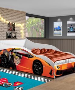 Cama Solteiro Carro Orange Naruto - GABRIELLI