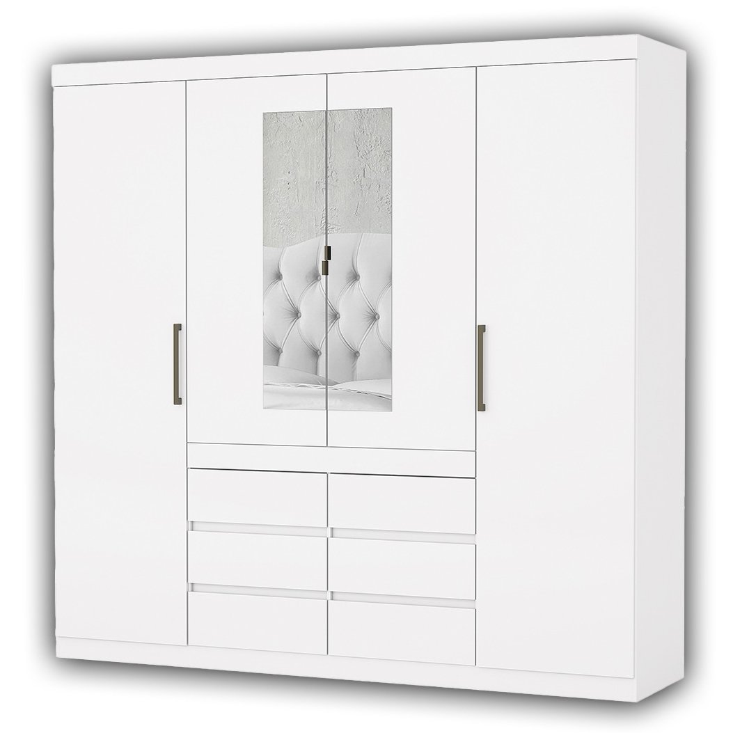 Guarda-Roupa 4 Portas Império 2,00 m Branco - CARIOCA MÓVEIS - Imagem 3