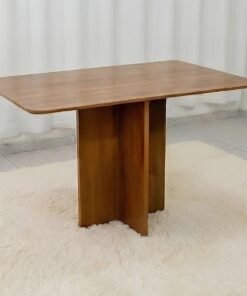 Mesa Salinas 120 (Tampo Londres s/ vidro) Cinamomo - CEL MOVEIS