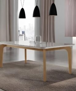 Mesa Londrina 180 Canto Copo Naturale/Off White - RUFATO