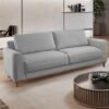 Sofa Living Ref.022 2,20 m Chenile Linho Cinza Firenze - RONDOMOVEIS