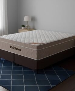 Colchão Queen Airtech Springpocket 25 cm D26 Molas Ensacadas + Base Simples Corino Marrom – ORTOBOM + BIOSTAR