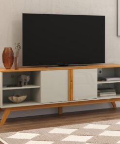 Rack até 75" Urban 1.8 Off White/Cinamomo - PATRIMAR