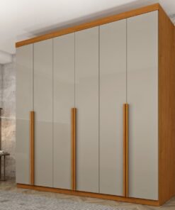Guarda-Roupa 6 Portas Joinville/Andorra 2,18 m Cinamomo/Off White - TCIL