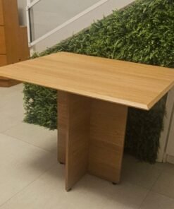 Mesa Perola 90 Imbuia Mel (Tampo Viena s/vidro) - CARVALHO DECOR