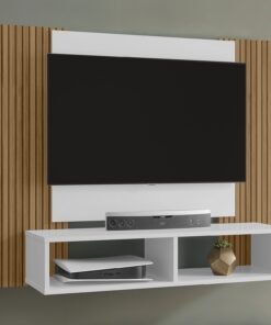 Painel até 47" Navi Branco/Ripado - BECHARA