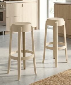 Kit 2 Banquetas Shine Plus Capuccino UZ8007-15 - KAPPESBERG