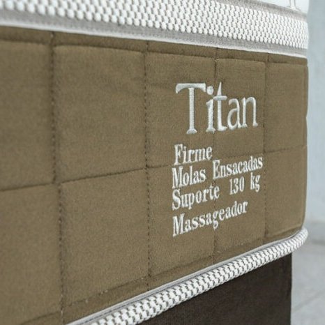 Colchão Queen Massageador Titan/Thor 34 cm D28 Molas Ensacadas + Base Box Simples Corino Marrom – VIERO + BIOSTAR - Imagem 3