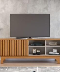 Rack ate 70" Sereno Cinamomo/Off White - JCM MOVELARIA