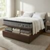 Colchão Casal Qatar 26 cm D28 Molas Ensacadas + Base Baú Corino Marrom – DESIGN + BIOSTAR