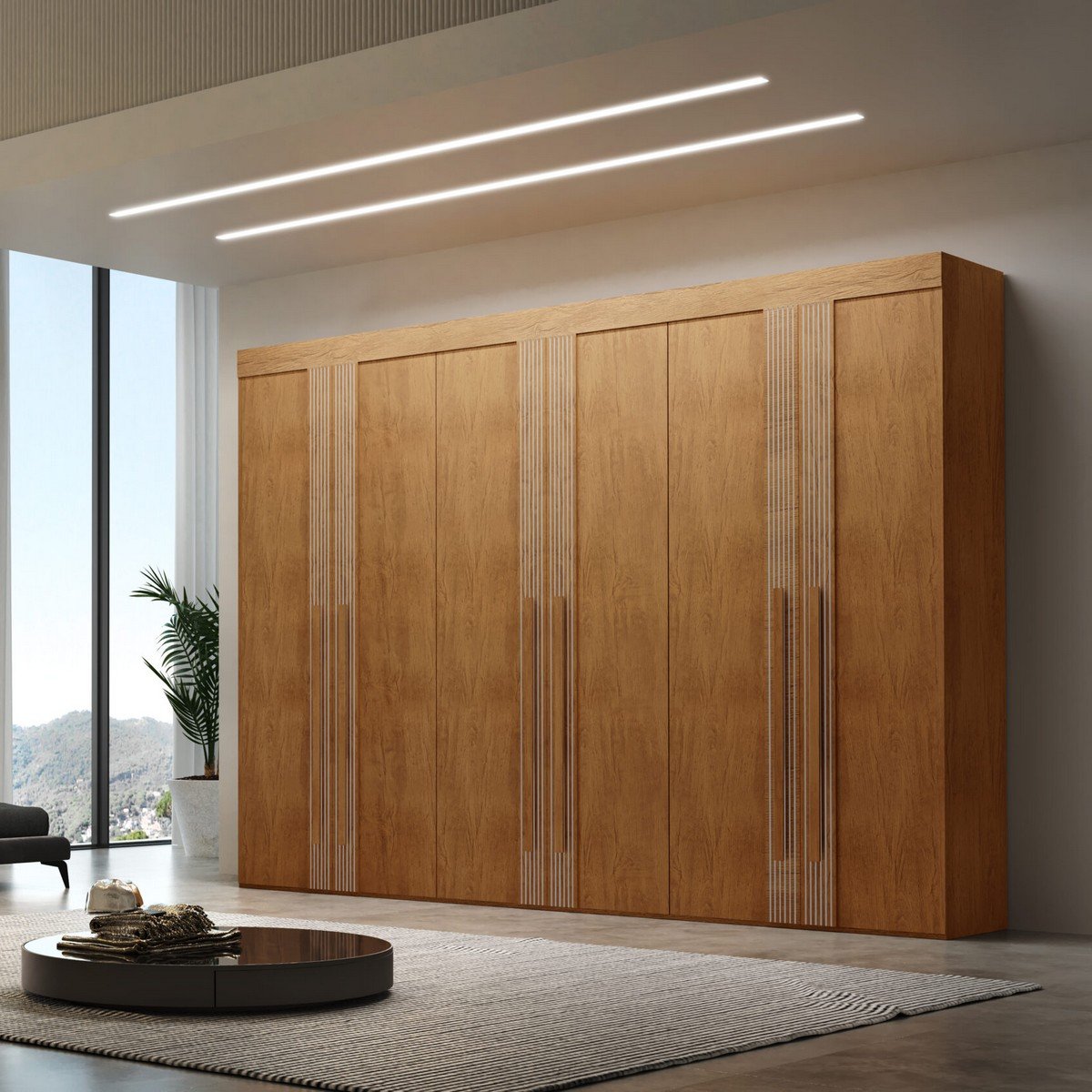 Guarda-Roupa 6 Portas Lucca Premium 2,73 m Naturale - RUFATO - Imagem 3