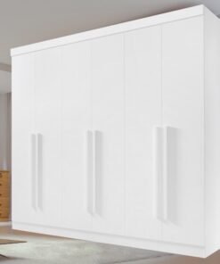 Guarda-Roupa 6 Portas Da Vinci 2,75 m Branco - D'DORO MÓVEIS