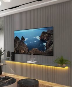 Painel ate 85" Nobre Ripado 230 Cinza - GELIUS