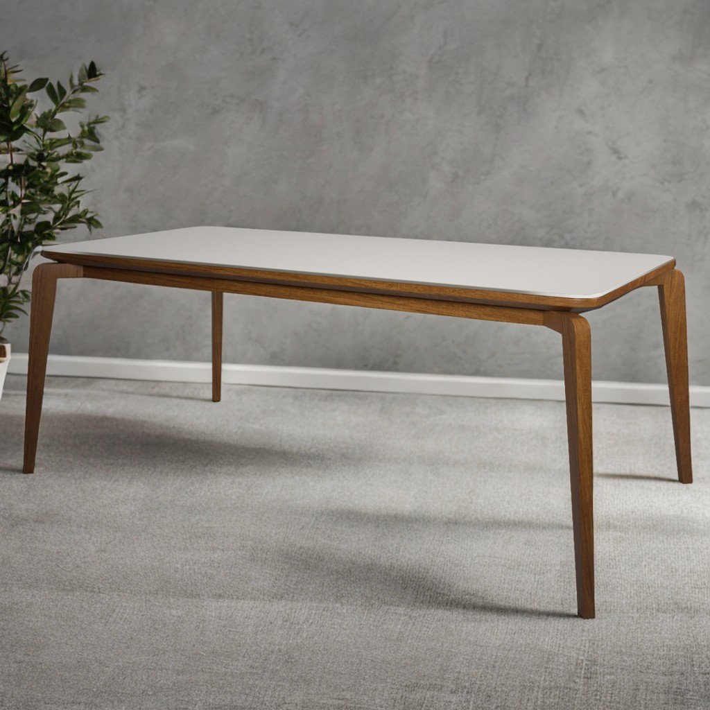 Mesa Veneza 120 Cinamomo/Off White - MINASPLAC