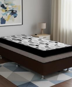 Colchão Solteiro ISO Dupla Face 20 cm D28/D33 + Base Simples Corino Marrom – ORTOBOM + BIOSTAR