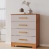 Comoda 4 Gavetas Lidia Cinamomo/Off White - JCM MOVELARIA