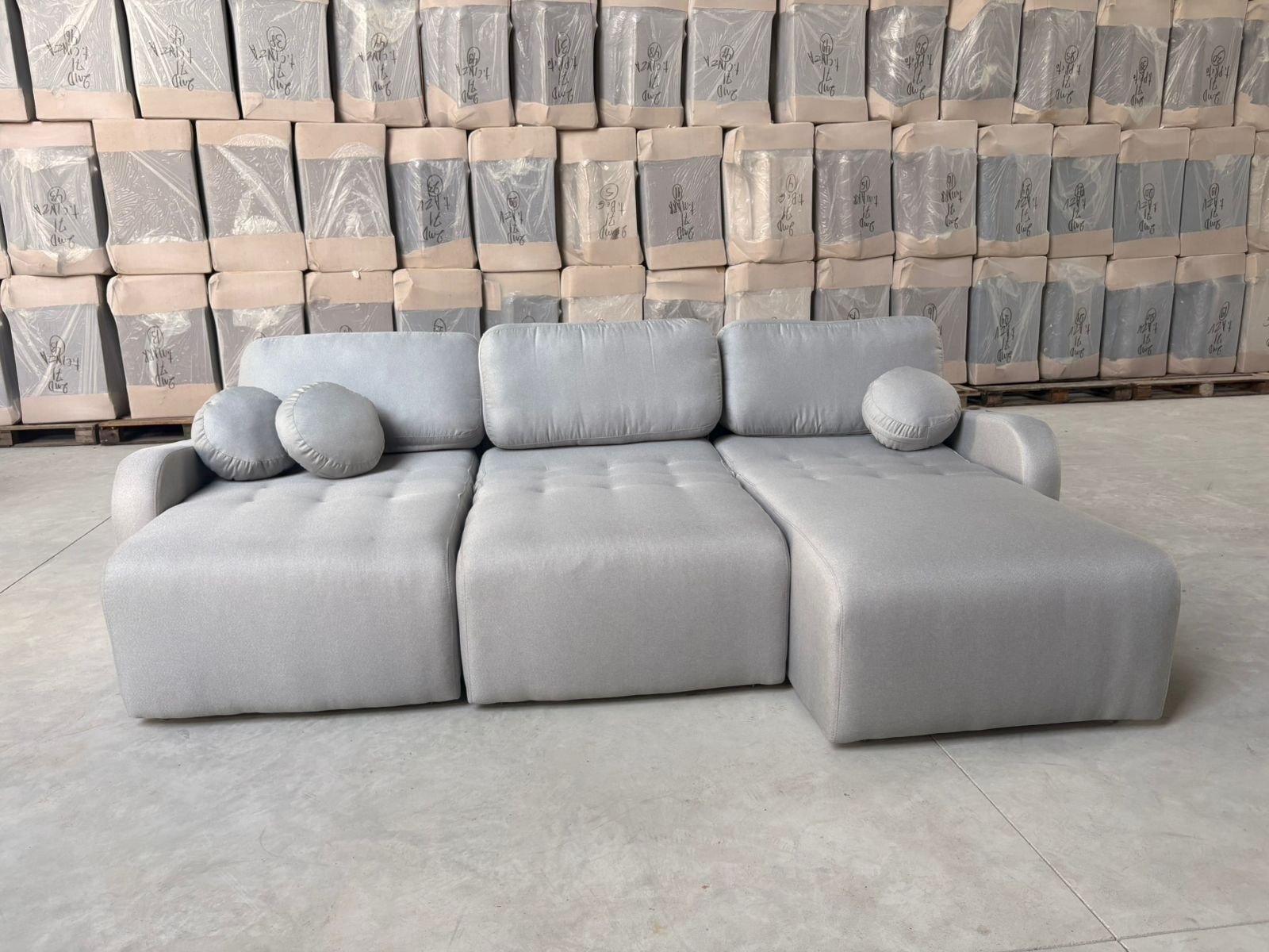 Sofá Cama Retrátil Bellagio 3,00 m Linho Cinza 19 - CONFORT LAR ESTOFADOS - Imagem 8