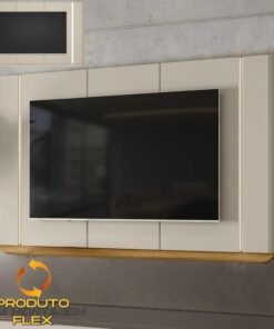 Painel ate 75" Santorini Off White/Tauari Fosco - LINEA BRASIL