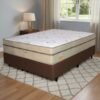 Colchão Queen Toronto 30 cm D28 Molas Ensacadas + Base Simples Corino Marrom – ECOTEC + ALTO NÍVEL