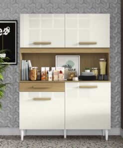 Kit Cozinha 4P1G 1,21 m Atacama/Off White - ARAMOVEIS