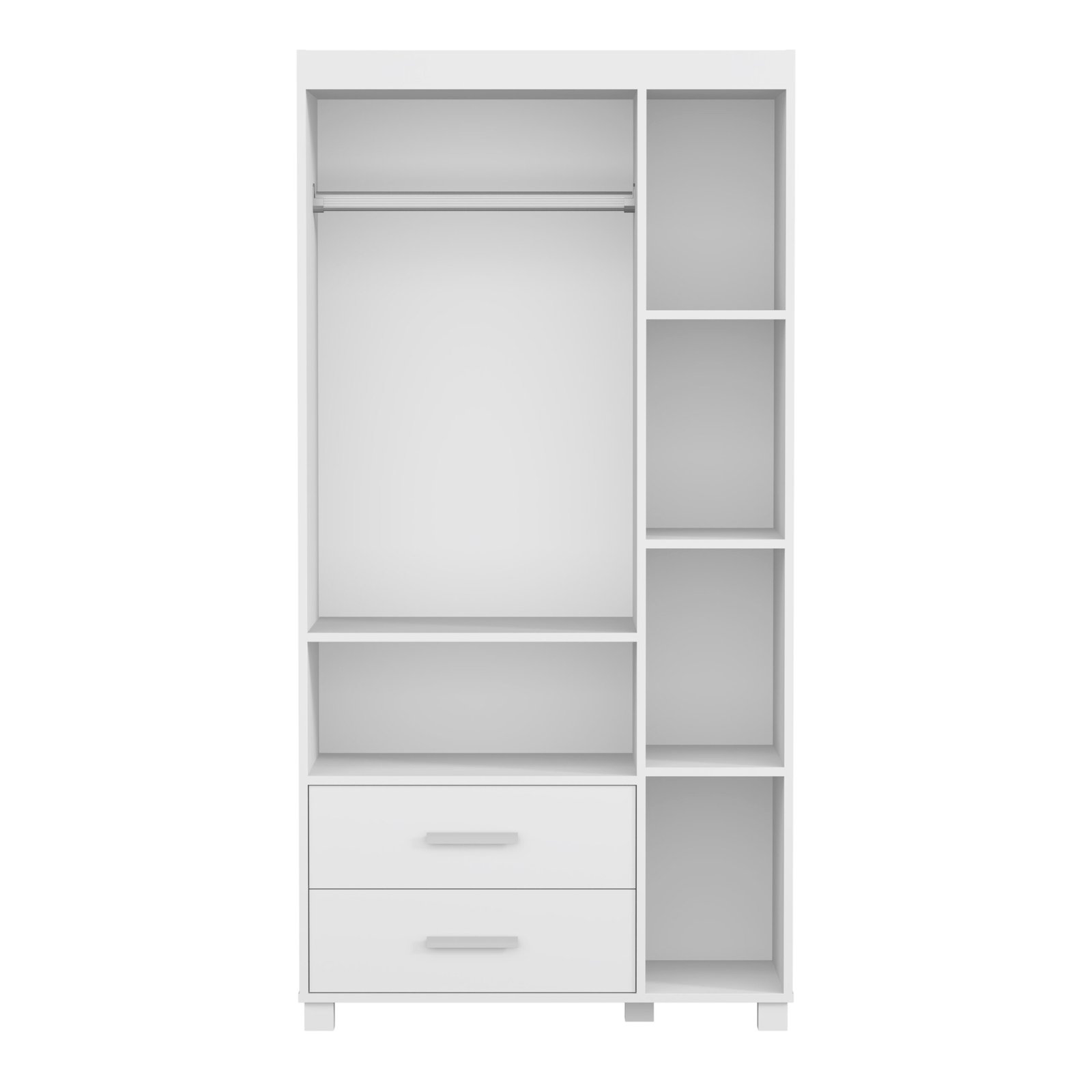 Guarda-Roupa 3 Portas + Cômoda + Mini Cama Juvenil Lívia Branco(Sem adesivo) – MADEC MÓVEIS - Imagem 3