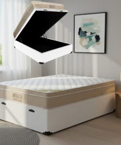 Colchão Casal Airtech Springpocket 25 cm D26 Molas Ensacadas + Base Baú Corino Branco – ORTOBOM + BIOSTAR