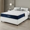 Colchão Casal Turquia 25 cm D28 Molas Ensacadas + Base Simples Corino Branco – VIERO MÓVEIS + ALTO NÍVEL