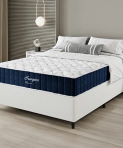 Colchão Casal Turquia 25 cm D28 Molas Ensacadas + Base Simples Corino Branco – VIERO MÓVEIS + ALTO NÍVEL