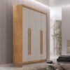 Guarda-Roupa 4 Portas Hawaii 1,21 m Naturale/Off White - RUFATO