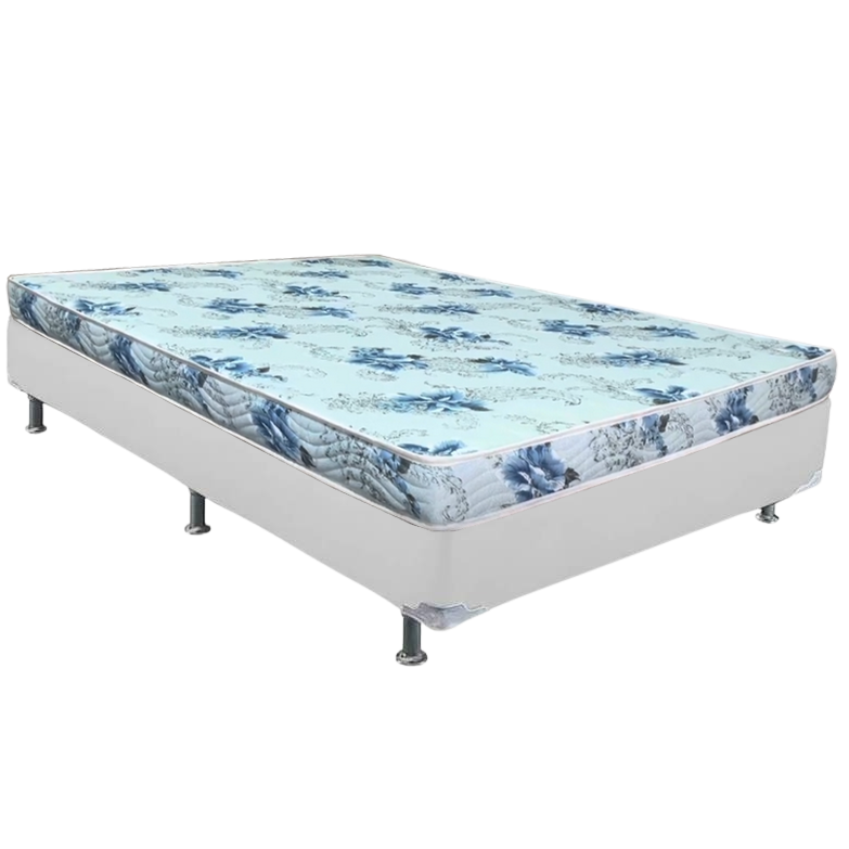 Colchão Casal Dream Soft 12 cm D20 + Base Simples Corino Branco – ORTOBOM + ALTO NÍVEL - Imagem 2