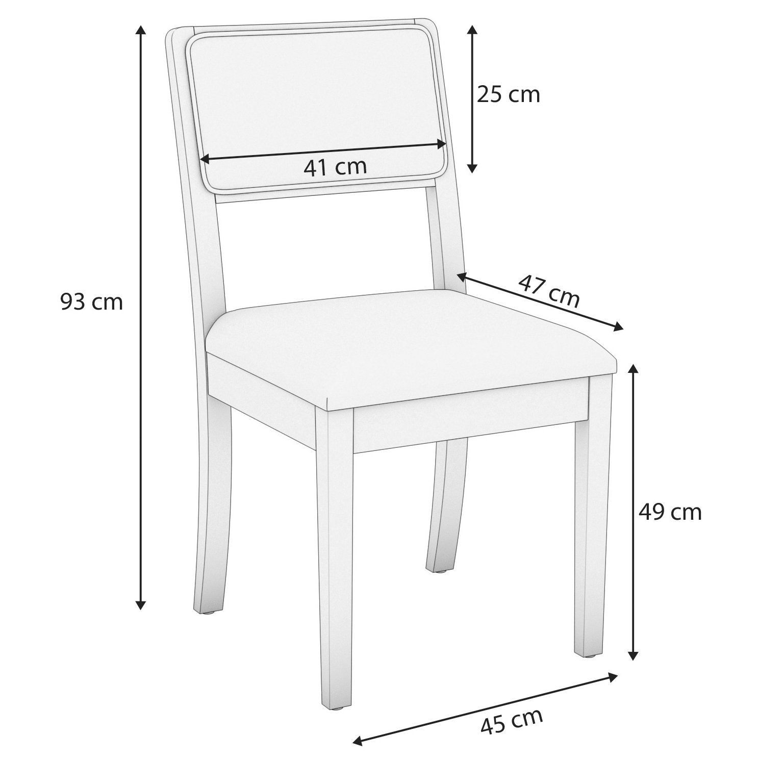 Kit 2 Cadeiras Lola 2CMM004CA Linho Gelo A077A – KAPPESBERG - Imagem 2