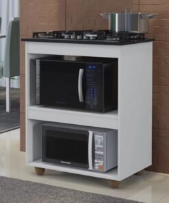 Balcão para Cooktop 5 Bocas Turim Branco – KAIKI MÓVEIS