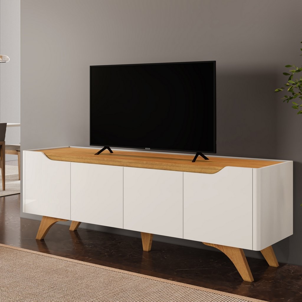 Rack até 75″ Atenas 1.8 Off White/Naturale – MAVAULAR