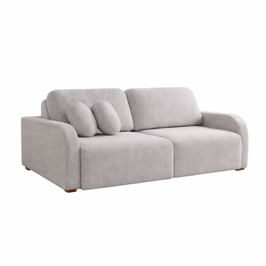 Sofá Cama Retrátil Bellagio 2,30 m Linho Cinza 19 - CONFORT LAR ESTOFADOS - Imagem 3