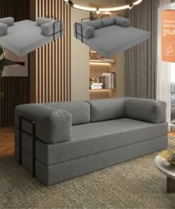 Sofá Cama Light 1,80 m (Expansível) Bouclé Cinza Grafite 10 – PLUFF SOFÁ NA CAIXA
