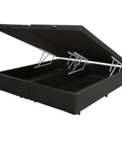 Base Box Queen Bau Corino Preto - BIOSTAR