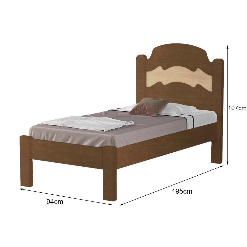 Cama Solteiro Íris Branco/Rosa/Azul - MADEC MÓVEIS - Imagem 5