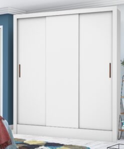 Guarda-Roupa 3 Portas Dubai/Santiago (Sem espelho) 1,79 m Branco - CARIOCA MÓVEIS