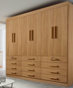 Guarda-Roupa 6 Portas Mônaco 2,40 m Cinamomo – D’DORO MÓVEIS