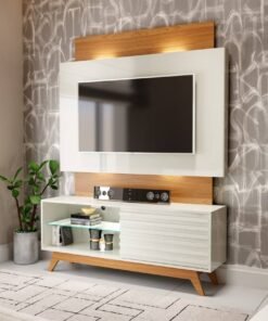 Home até 55" Unicke TB151L Off White/Freijó – DALLA COSTA
