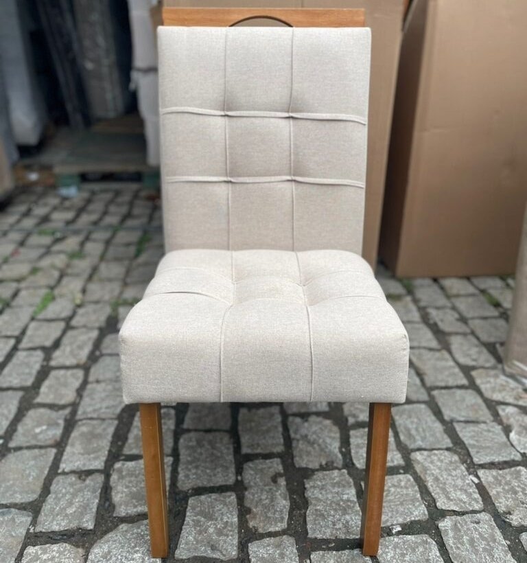 Mesa Damiana BA56 160 Canela/Off White com 6 Cadeiras Sophia Linho Bege 200 – KAPPESBERG + WM DECOR - Imagem 2