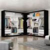 Closet Veneza/Clara/Berlim 1,855 m x 1,855 m Preto – CARIOCA MÓVEIS