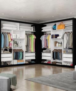 Closet Veneza/Clara/Berlim 1,855 m x 1,855 m Preto – CARIOCA MÓVEIS