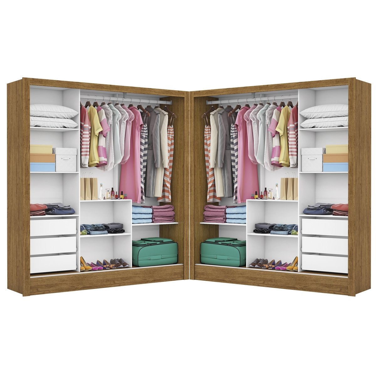 Closet Dubai/Santiago 1,79 m x 1,79 m Cinamomo – CARIOCA MÓVEIS - Imagem 3
