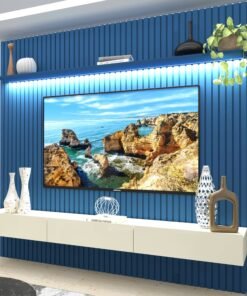 Home até 85″ Nobre Ripado 230(Com Nicho) Azul/Off White – GELIUS