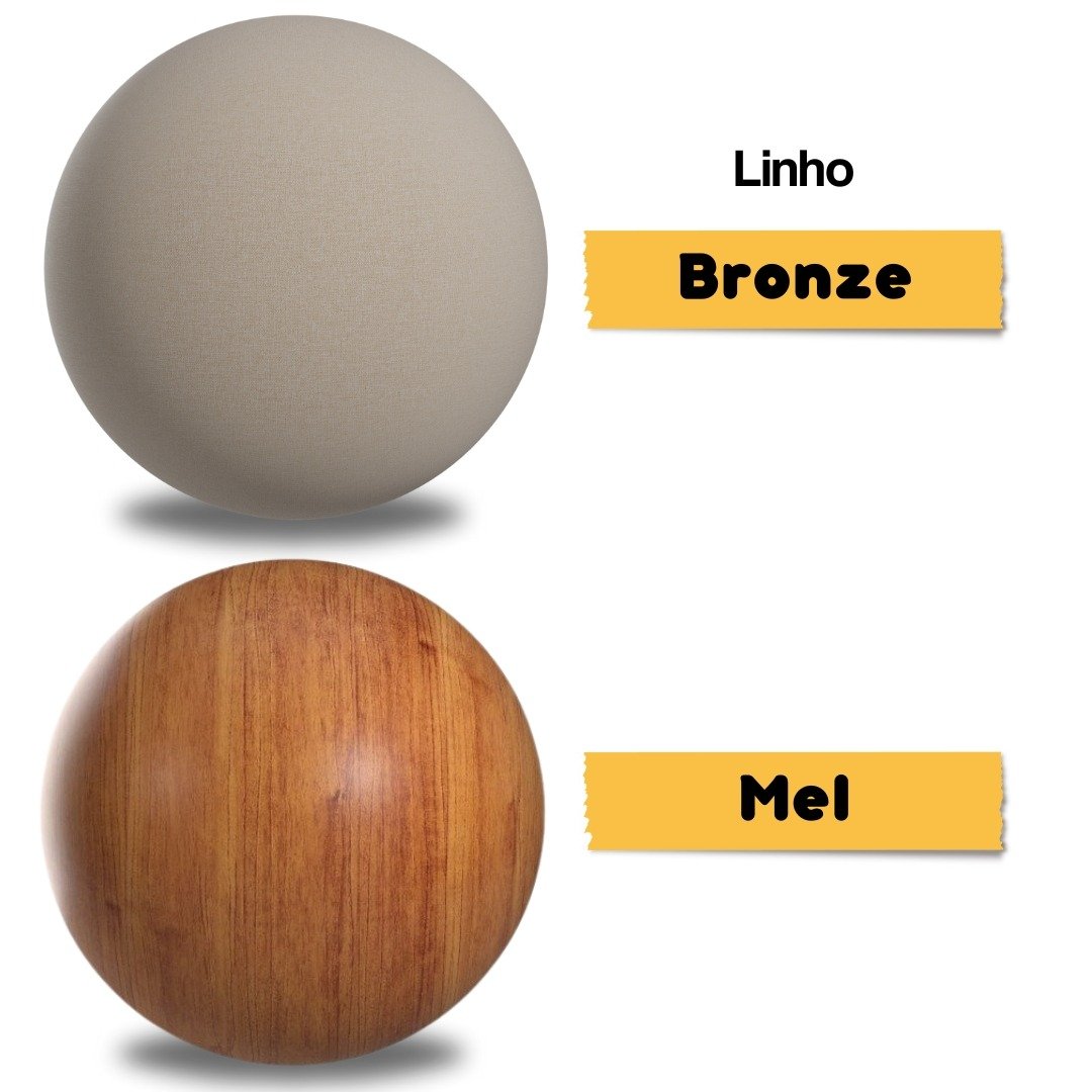 Mesa Redonda Flipp/Slin Mel/Blonde com 4 Cadeiras Sol Linho Bronze – VIERO MÓVEIS - Imagem 2